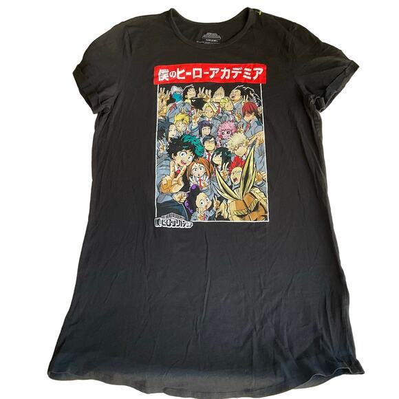 My Hero Academia Mango Women Short Sleeve Dress Tee, Black, size XL - Picture 1 of 8